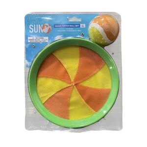 Bring on the Sun Magic Catch Ball Set Includes 2 Paddles & 1 Ball Ages 3+